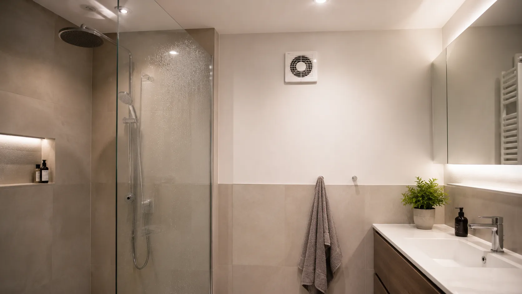 badkamer zonder raam ventileren
