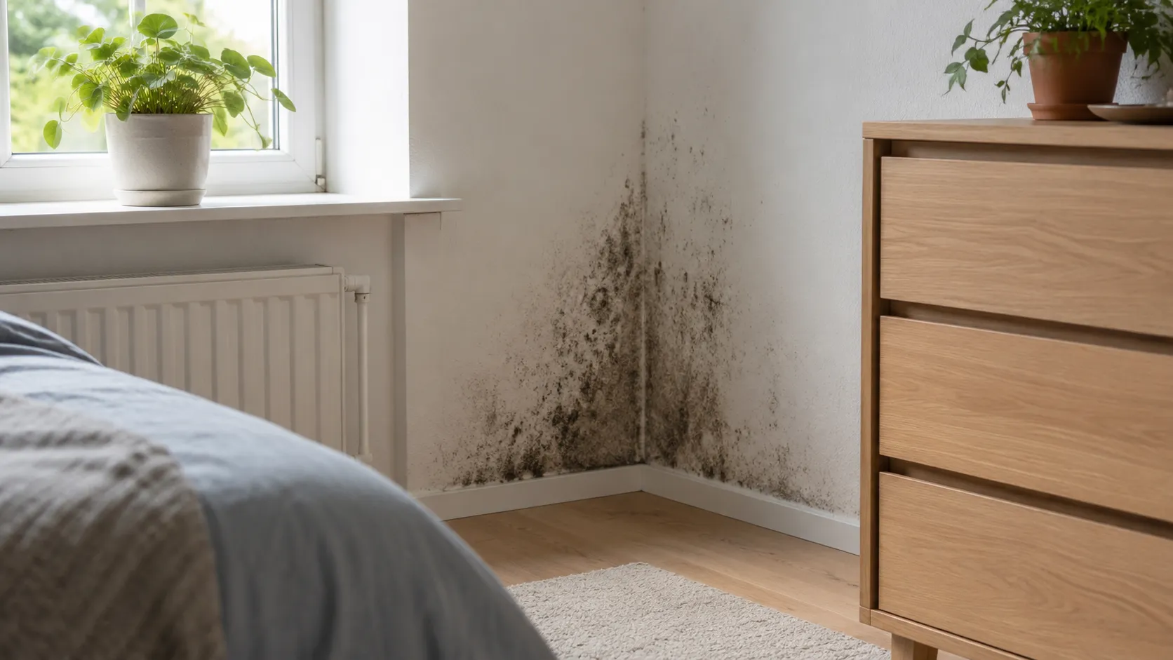 schimmel op muur